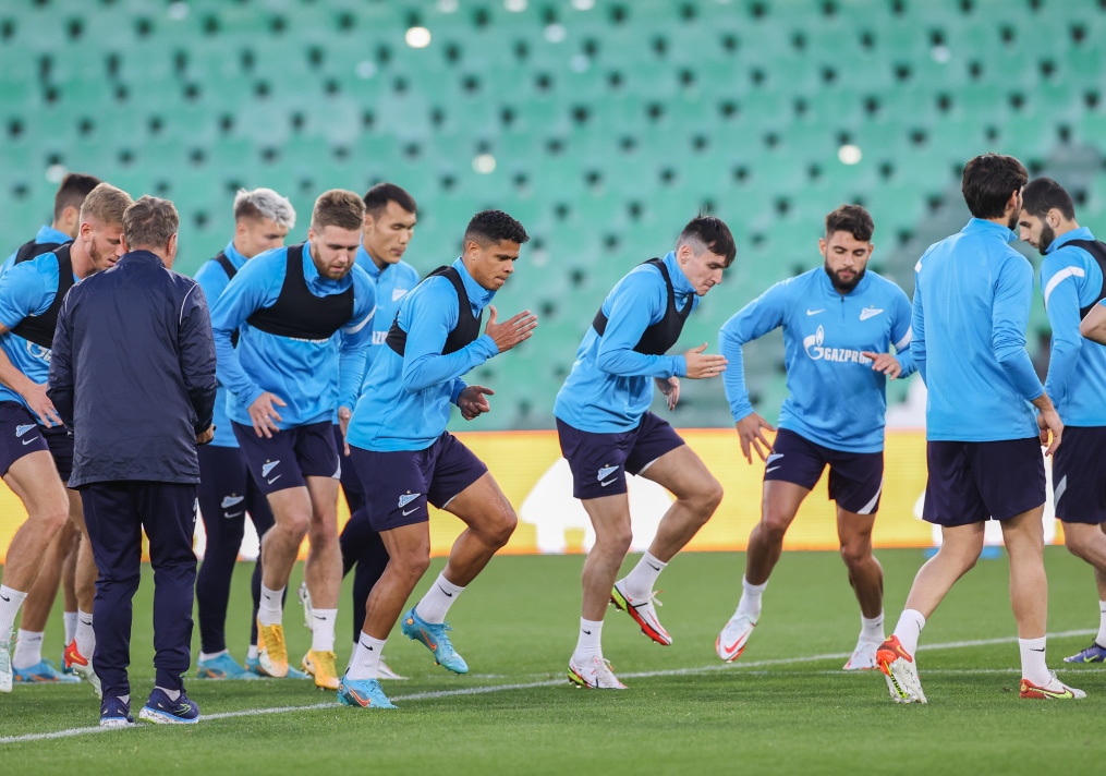 Открытая тренировка «Зенита» перед ответным матчем с «Бетисом»