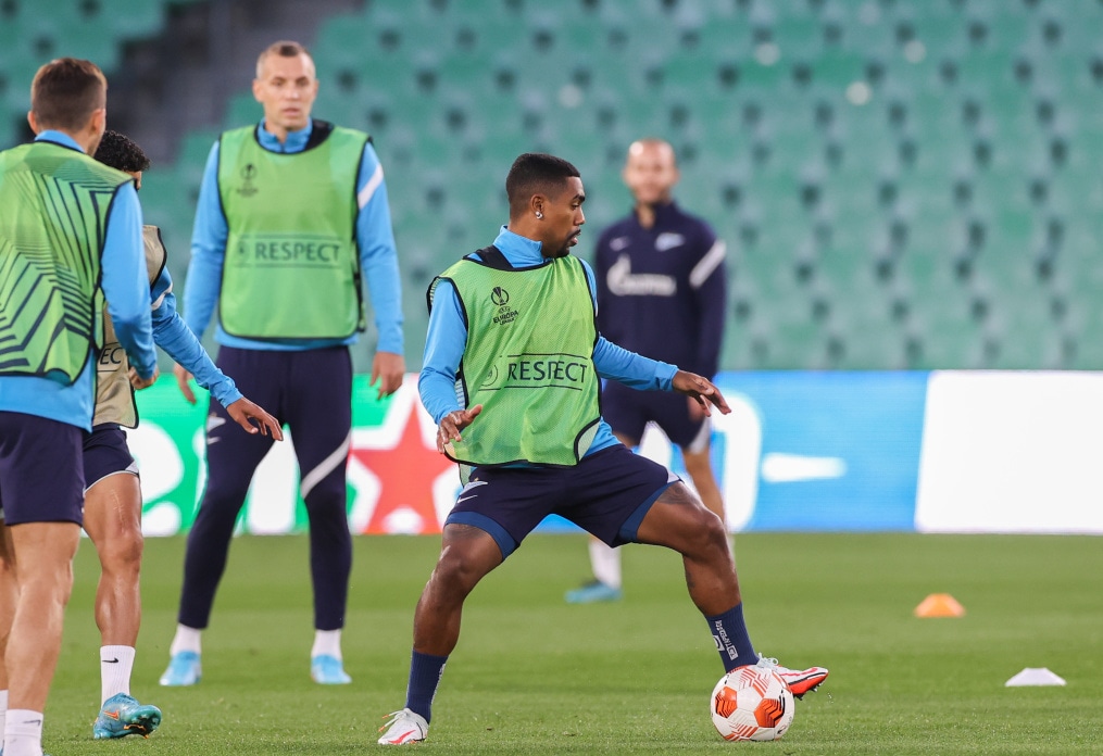 Открытая тренировка «Зенита» перед ответным матчем с «Бетисом»