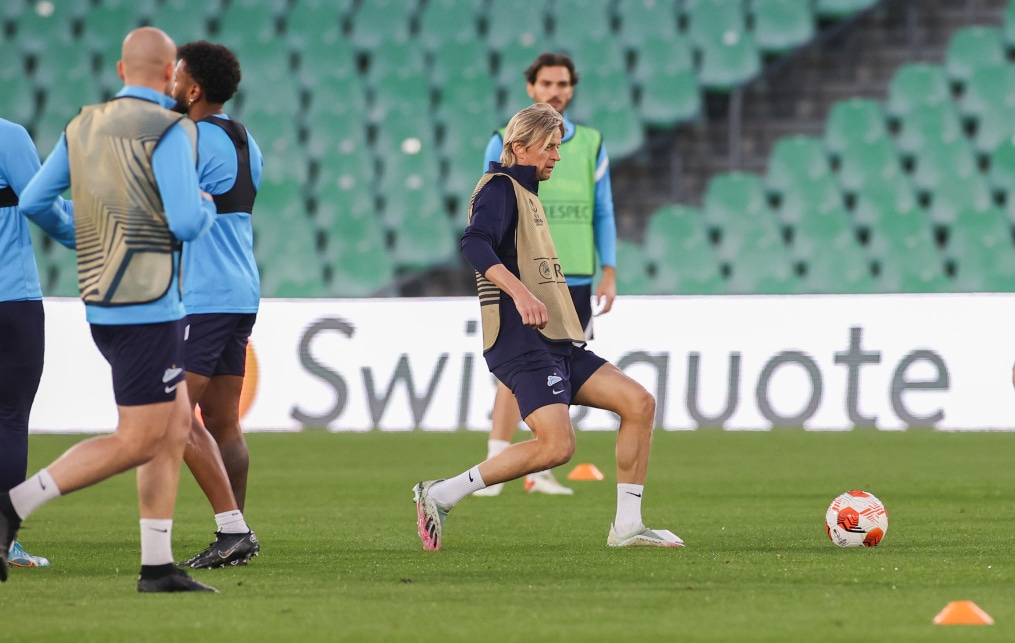 Открытая тренировка «Зенита» перед ответным матчем с «Бетисом»