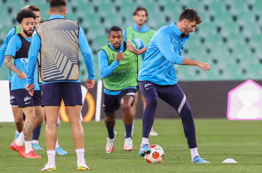 Открытая тренировка «Зенита» перед ответным матчем с «Бетисом»