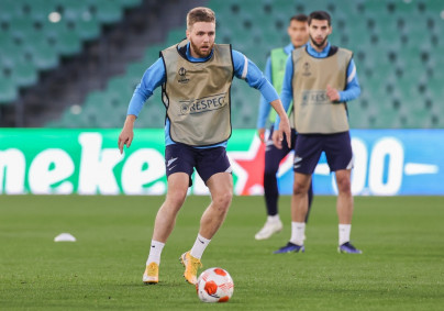 Открытая тренировка «Зенита» перед ответным матчем с «Бетисом»