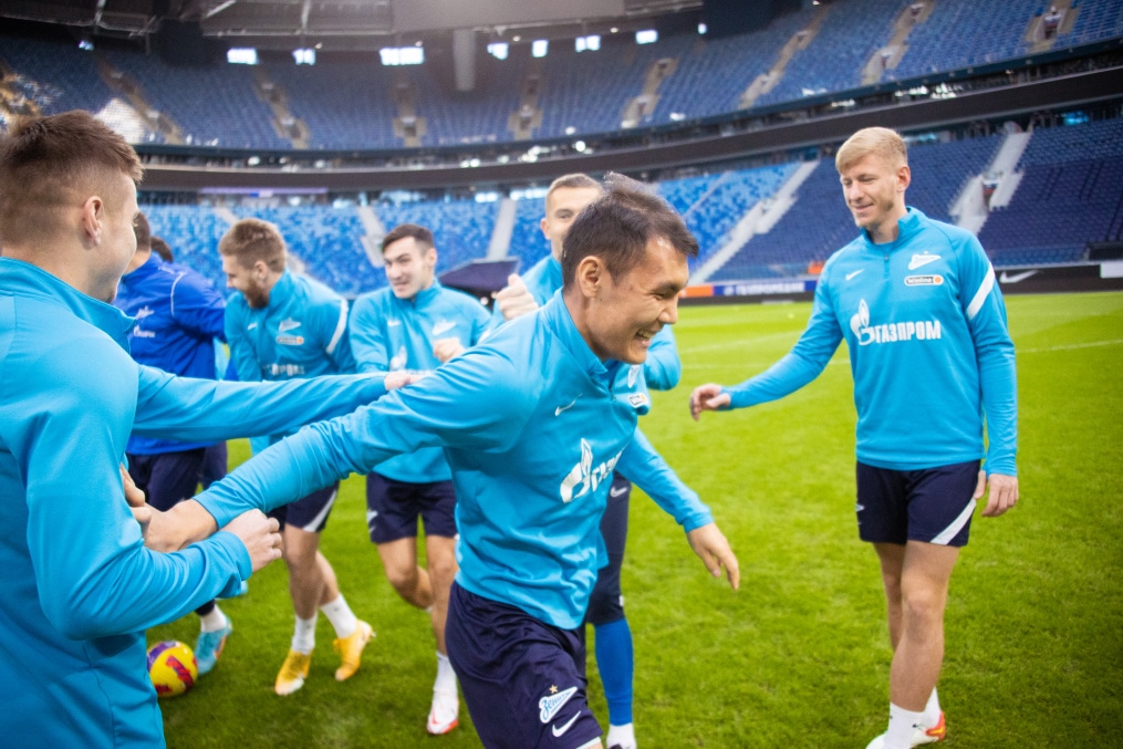 Тренировка «Зенита» перед матчем с «Уфой»