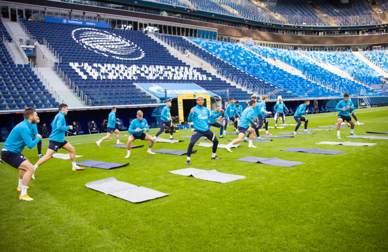 Тренировка «Зенита» перед матчем с «Уфой»