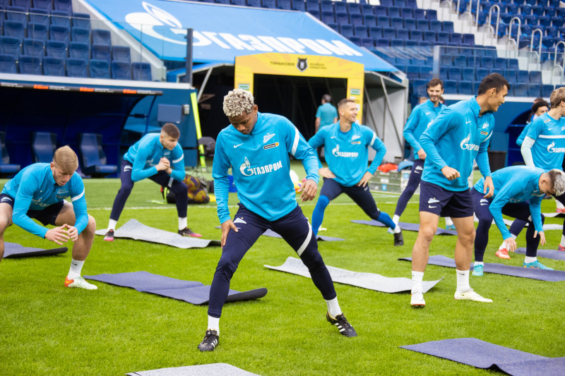 Тренировка «Зенита» перед матчем с «Уфой»