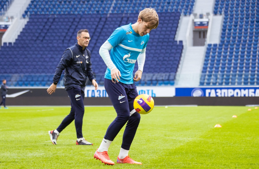 Тренировка «Зенита» перед матчем с «Уфой»