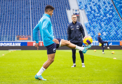 Тренировка «Зенита» перед матчем с «Уфой»