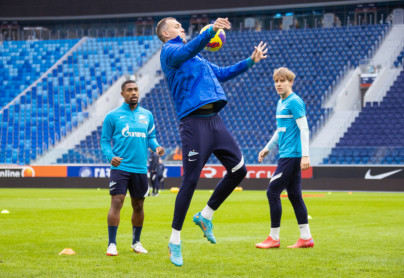 Тренировка «Зенита» перед матчем с «Уфой»