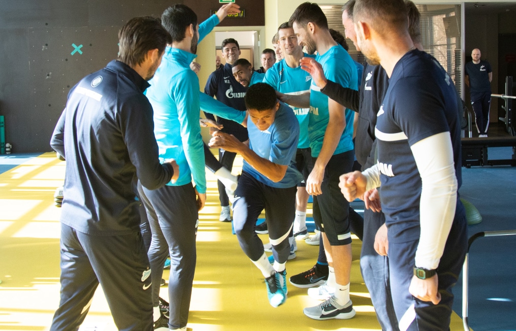 Тренировка «Зенита» в Удельном парке