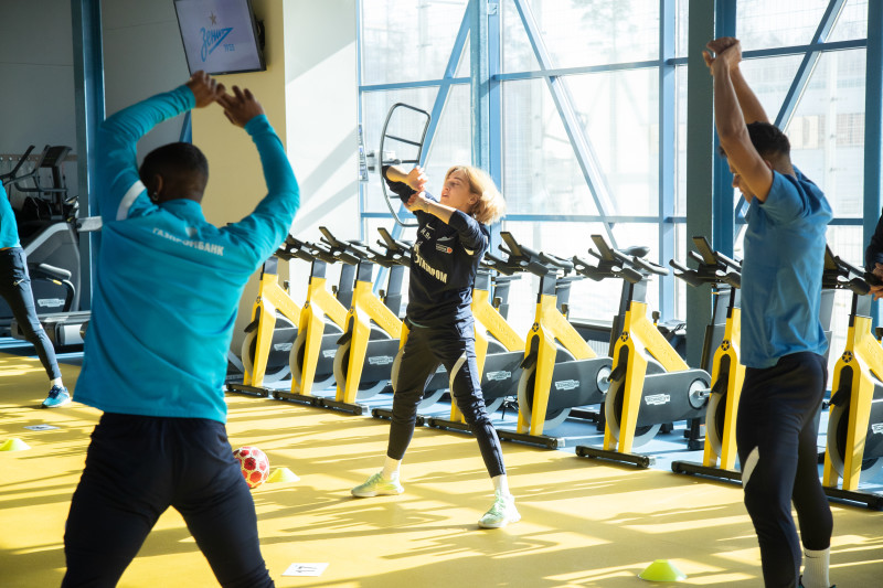 Тренировка «Зенита» в Удельном парке