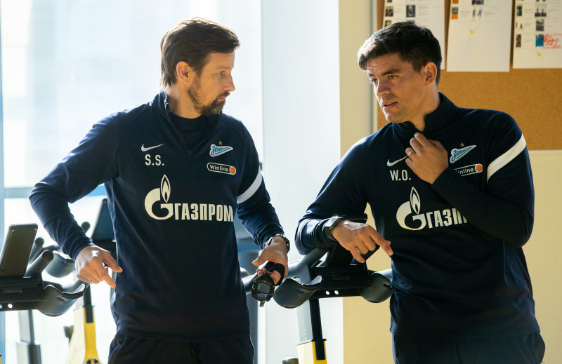 Тренировка «Зенита» в Удельном парке