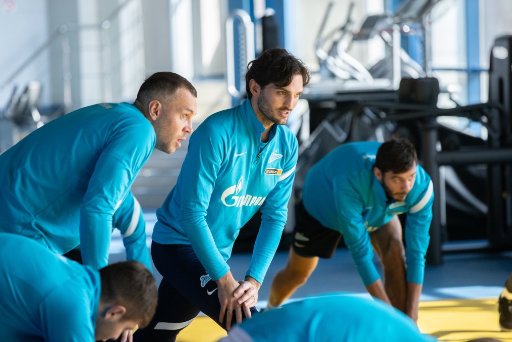 Тренировка «Зенита» в Удельном парке