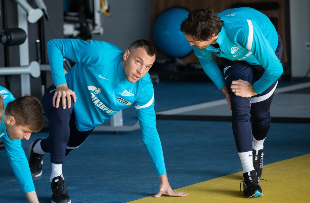 Тренировка «Зенита» в Удельном парке