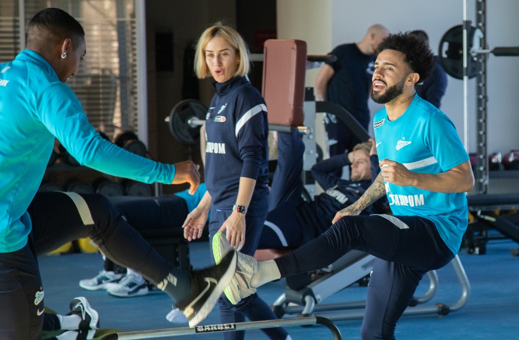 Тренировка «Зенита» в Удельном парке