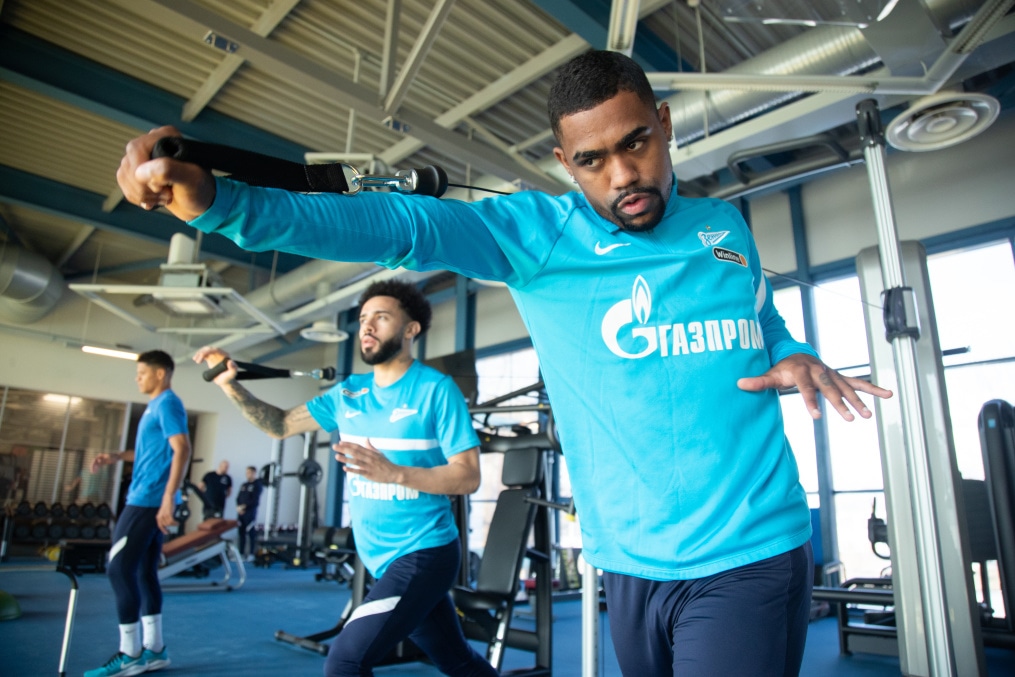 Тренировка «Зенита» в Удельном парке