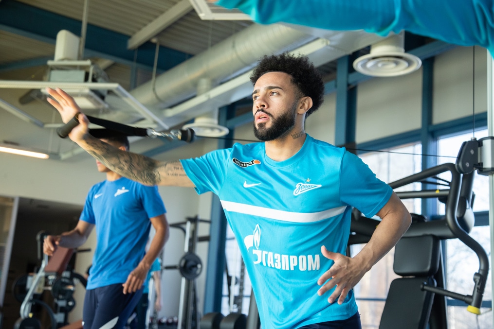 Тренировка «Зенита» в Удельном парке