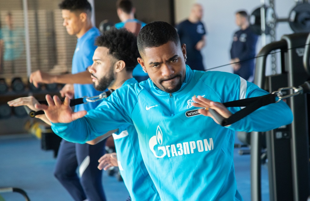 Тренировка «Зенита» в Удельном парке