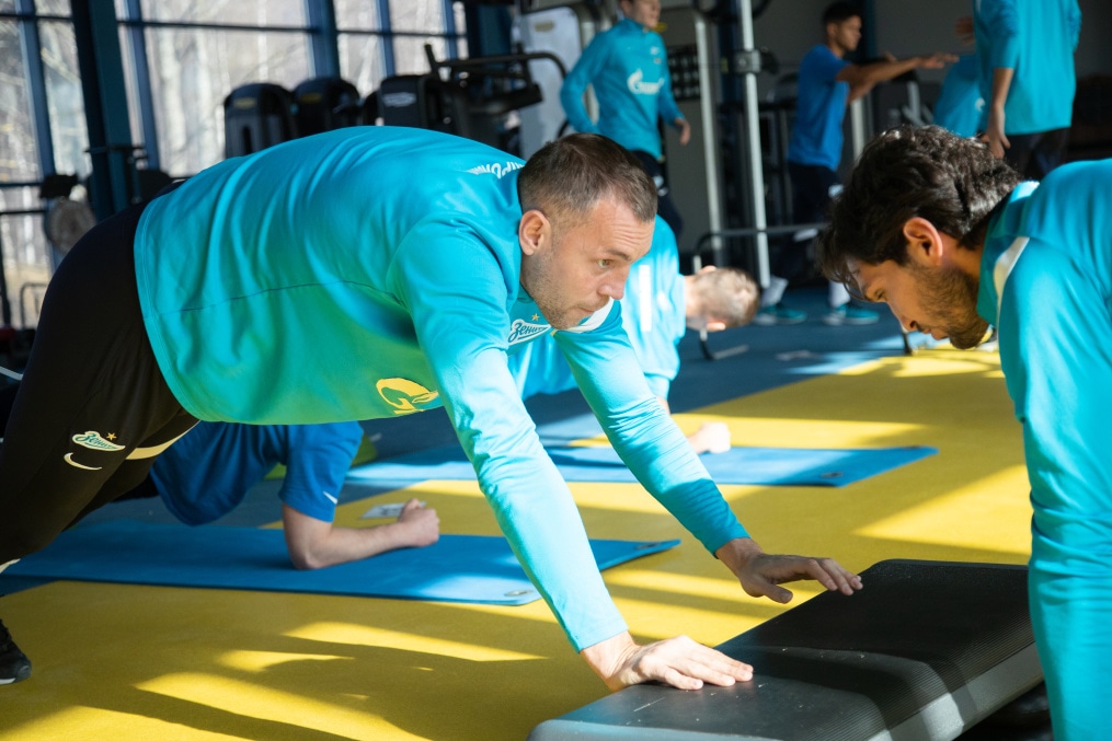 Тренировка «Зенита» в Удельном парке