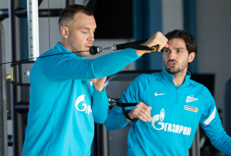 Тренировка «Зенита» в Удельном парке