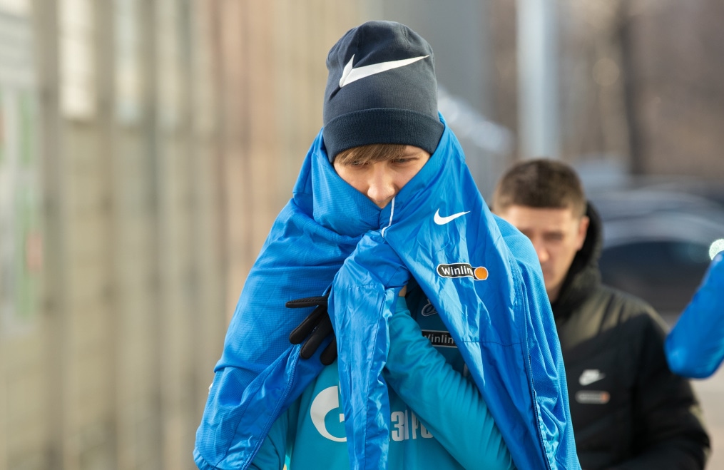 Тренировка «Зенита» в Удельном парке