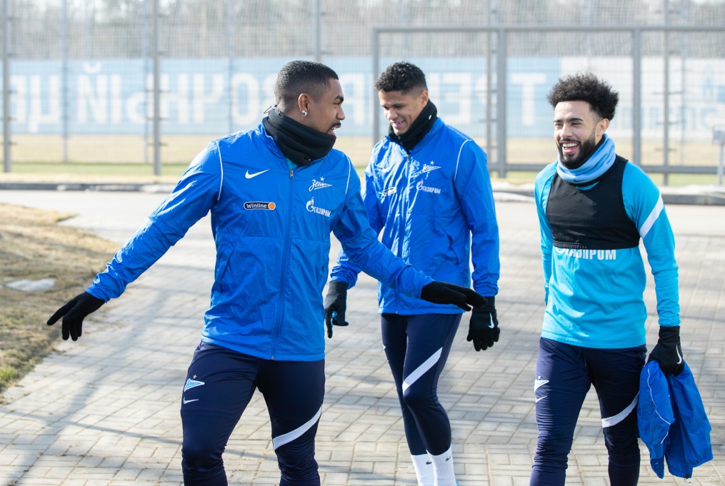 Тренировка «Зенита» в Удельном парке