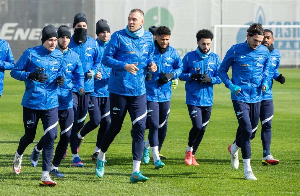 Тренировка «Зенита» в Удельном парке