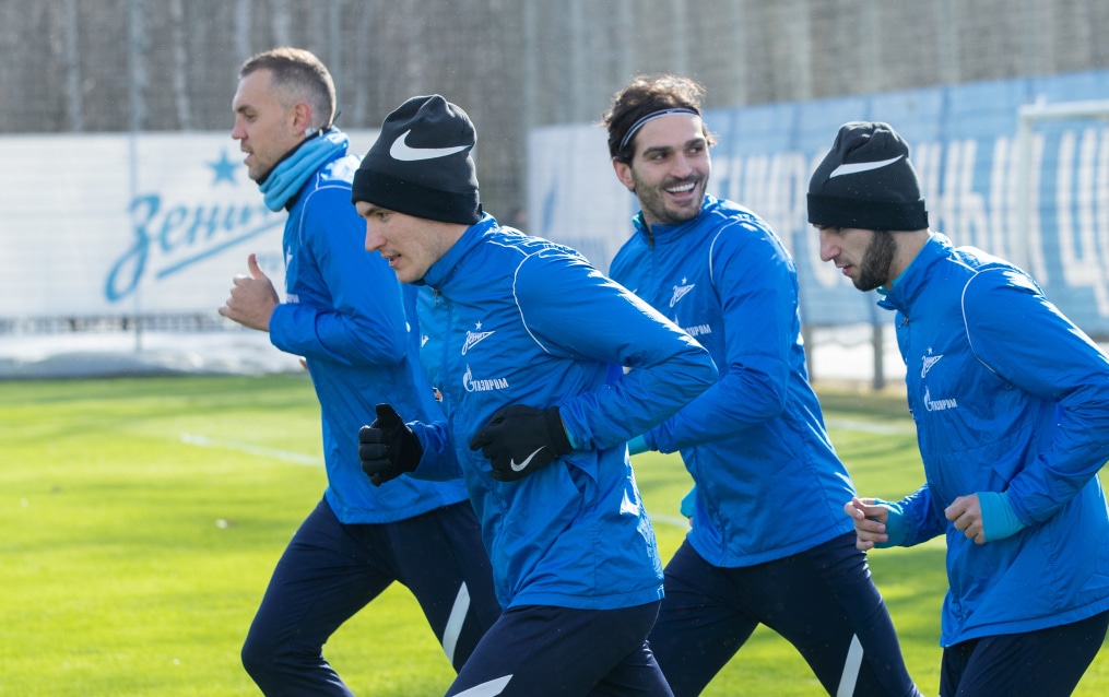 Тренировка «Зенита» в Удельном парке