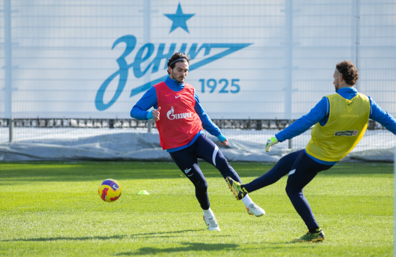 Тренировка «Зенита» в Удельном парке