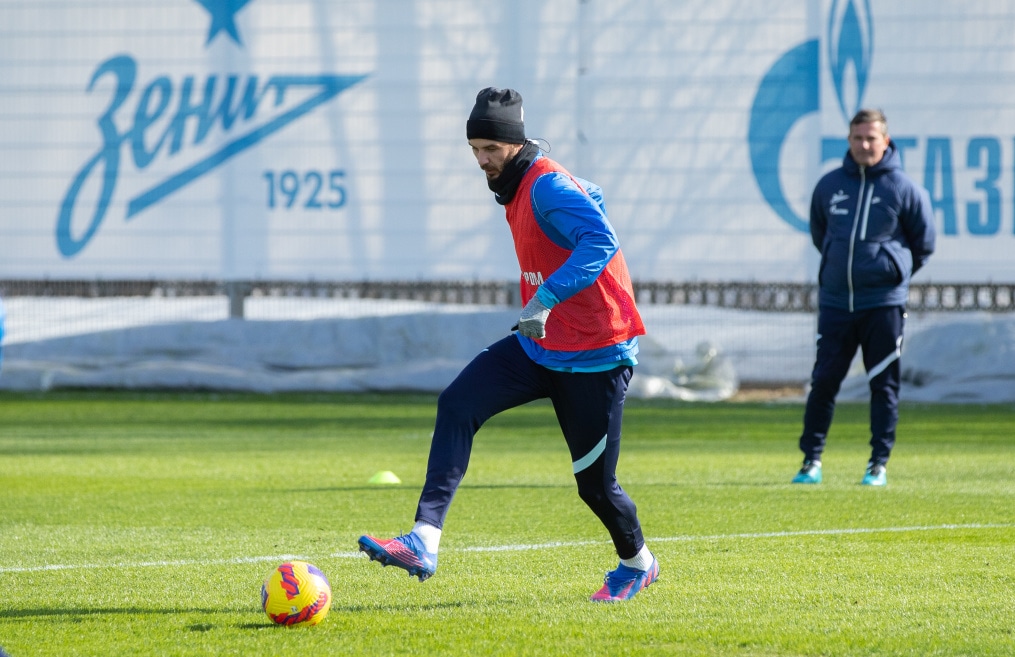 Тренировка «Зенита» в Удельном парке