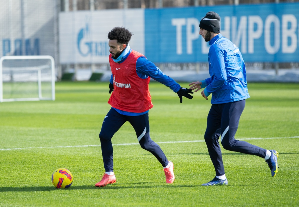 Тренировка «Зенита» в Удельном парке