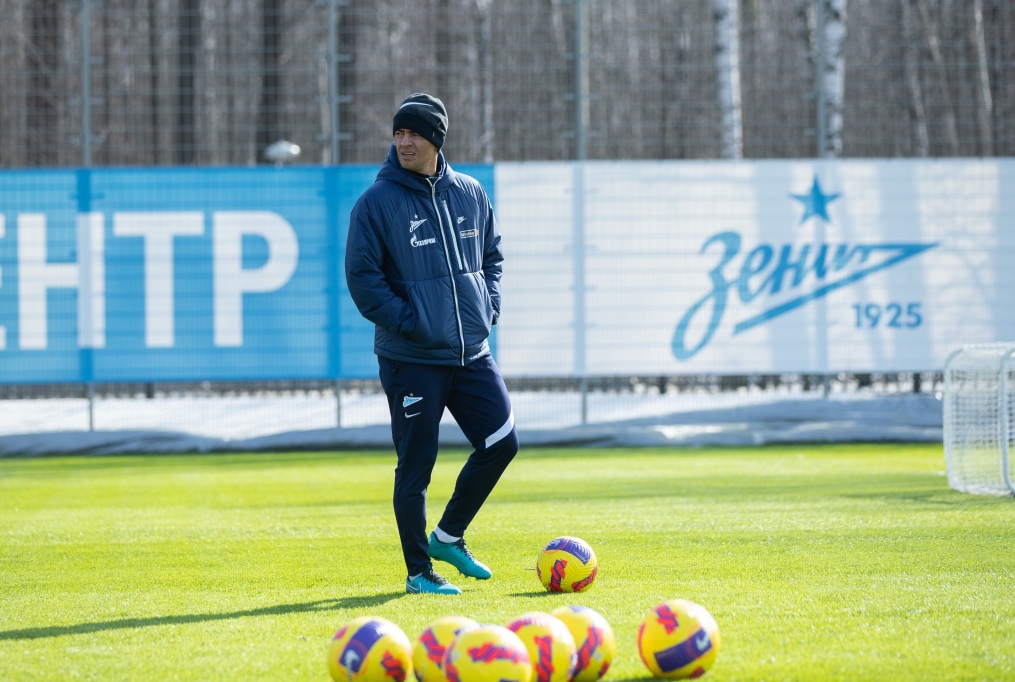 Тренировка «Зенита» в Удельном парке