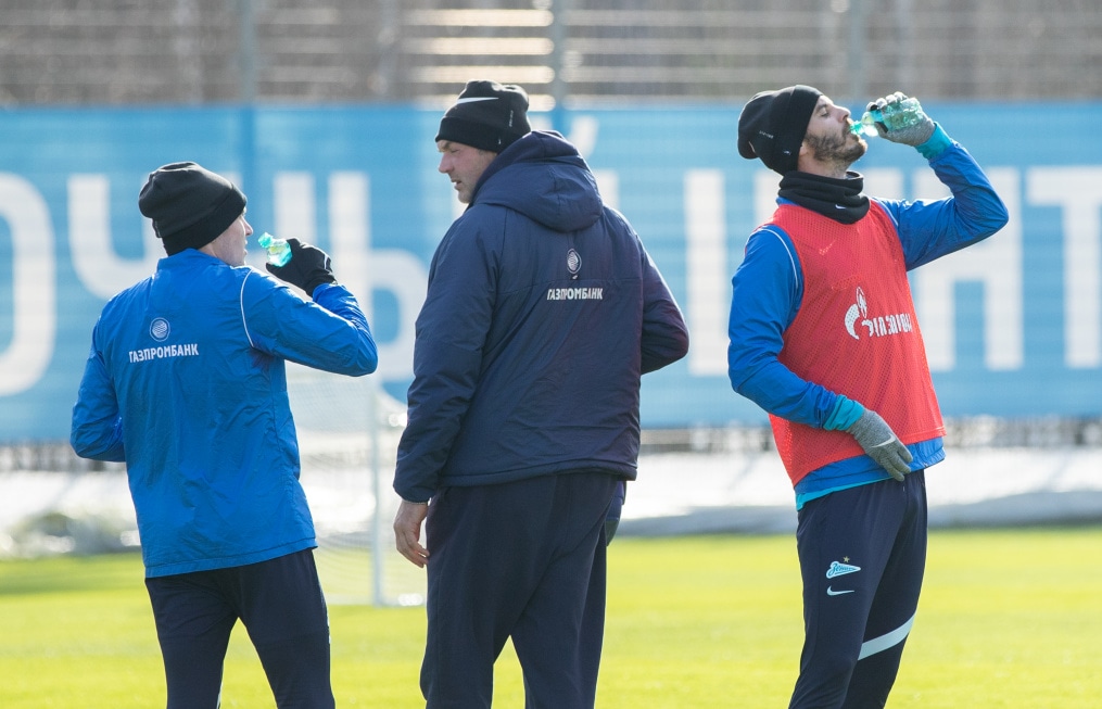 Тренировка «Зенита» в Удельном парке