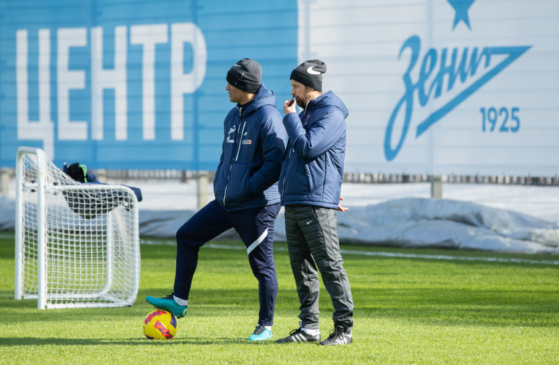 Тренировка «Зенита» в Удельном парке