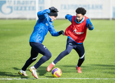 Тренировка «Зенита» в Удельном парке