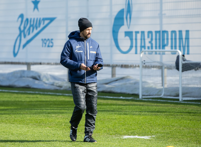 Тренировка «Зенита» в Удельном парке