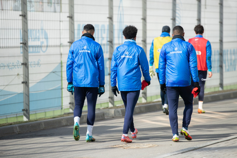 Тренировка «Зенита» в Удельном парке