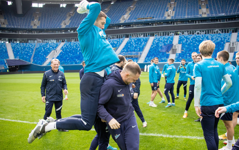 Тренировка «Зенита» перед матчем с «Уралом»