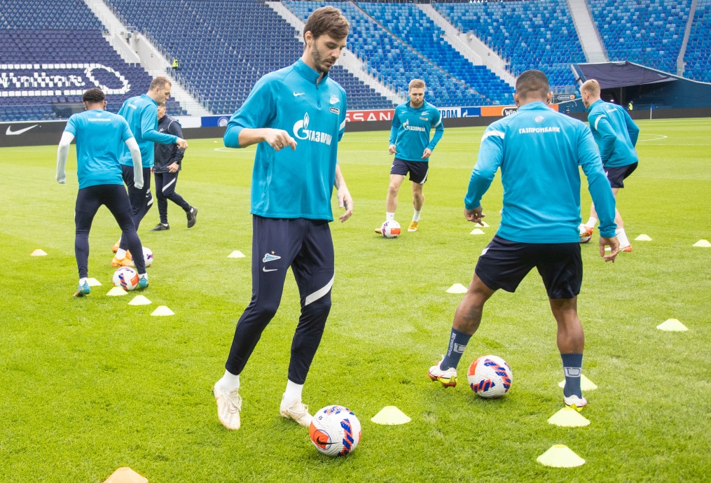 Тренировка «Зенита» перед матчем с «Уралом»