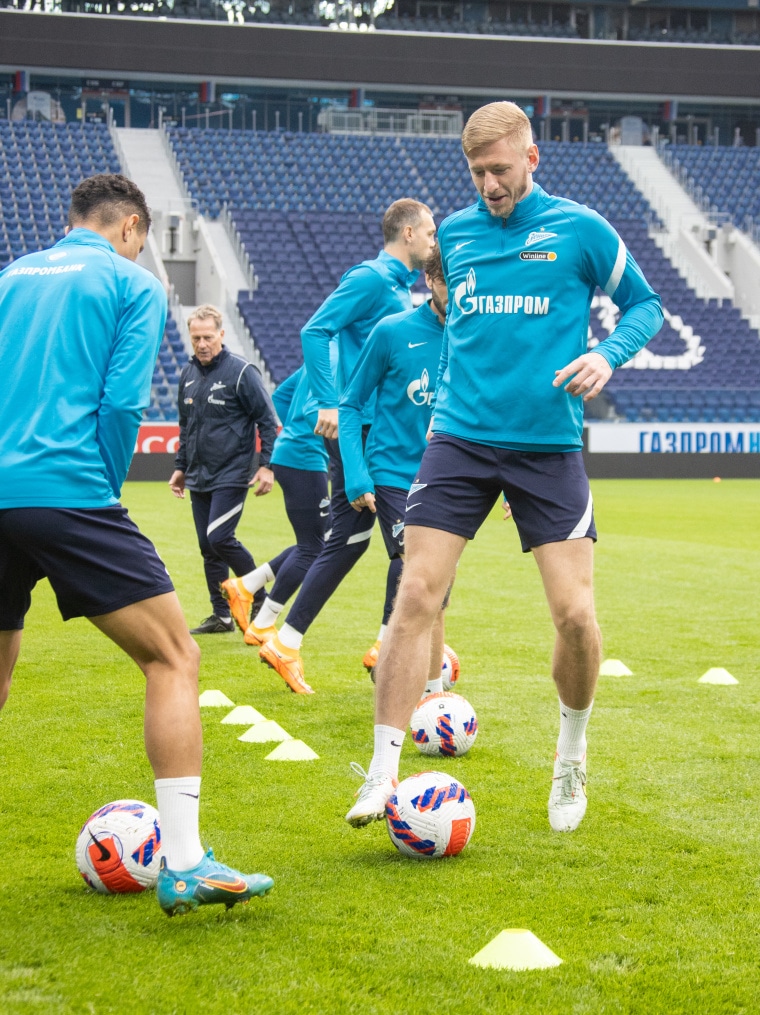 Тренировка «Зенита» перед матчем с «Уралом»