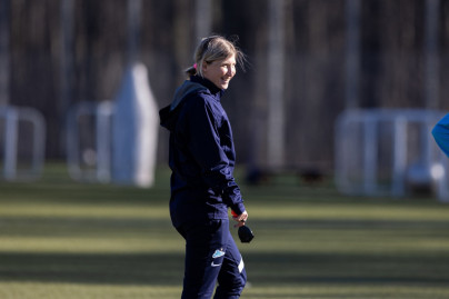 Training of the Zenit women's team before the match with Lokomotiv