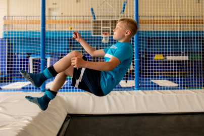 Занятия по акробатике в батутном центре «Газпром»-Академии