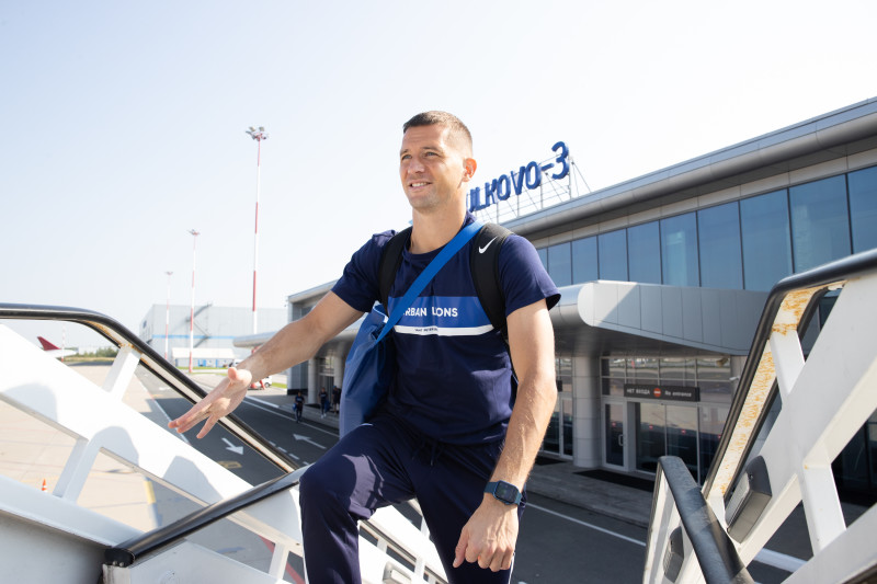 Команда в «Пулково» перед вылетом в Екатеринбург на матч с «Уралом»