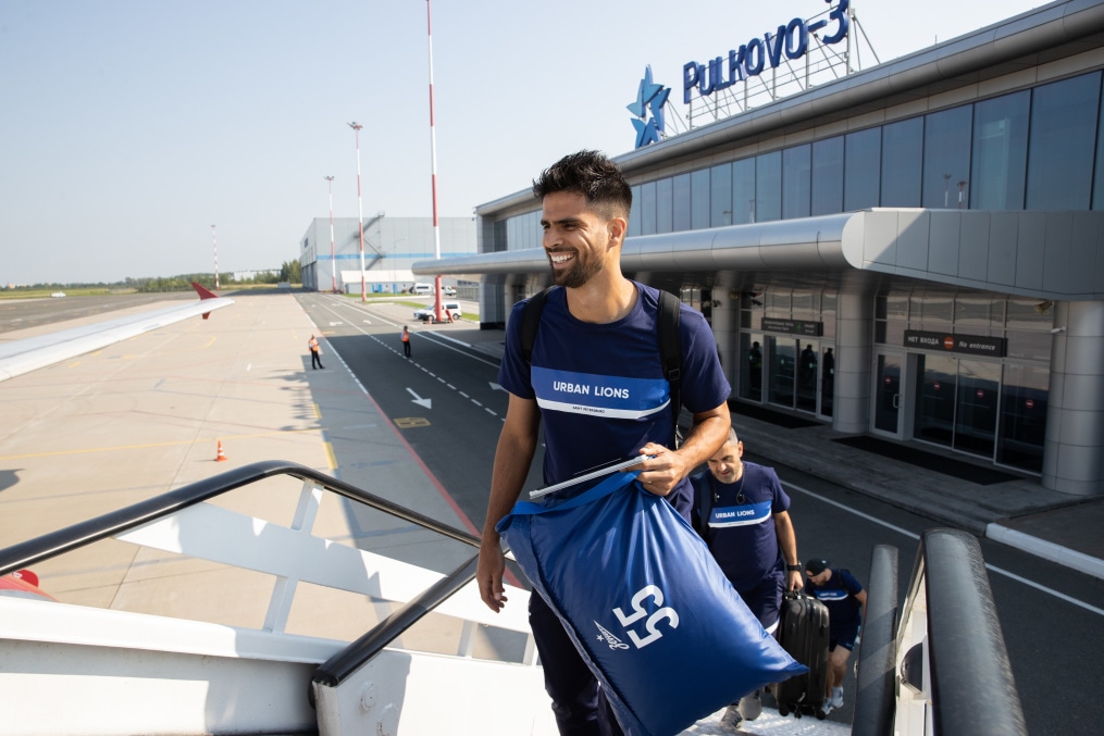 Команда в «Пулково» перед вылетом в Екатеринбург на матч с «Уралом»