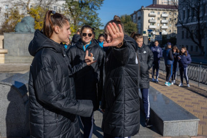 Прогулка женской команды «Зенит» перед матчем с «Ростовом»