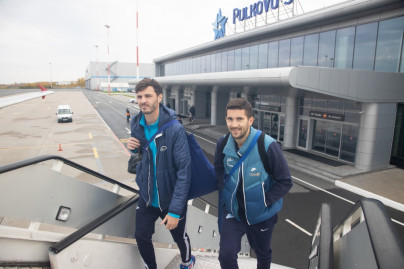 Основной состав «Зенита» в Пулково перед вылетом в Нижний Новгород