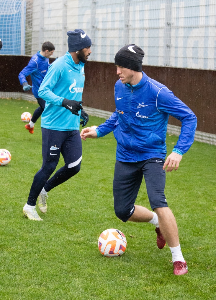 Тренировка «Зенита» перед матчем с «Крыльями Советов»