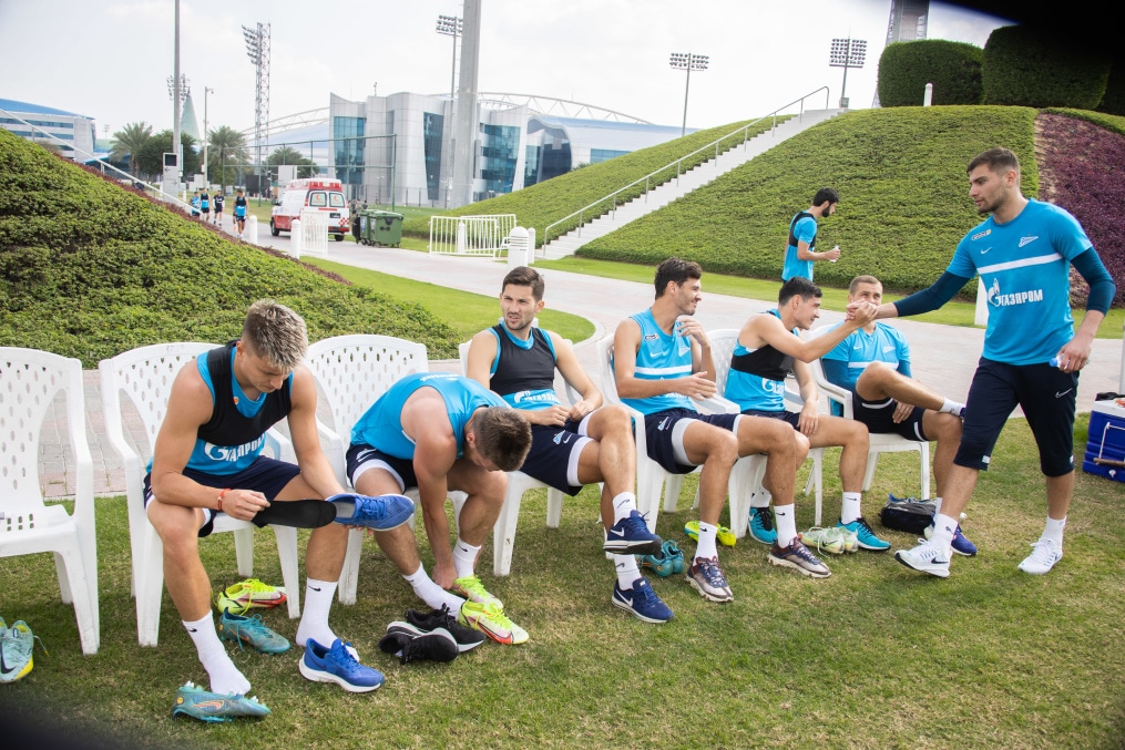 «Газпром»-тренировочные сборы в Катаре: 24 января, утренняя тренировка