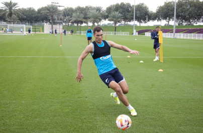 «Газпром»-тренировочные сборы в Катаре: 27 января, утренняя тренировка