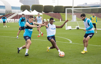 «Газпром»-тренировочные сборы в Катаре: 27 января, утренняя тренировка