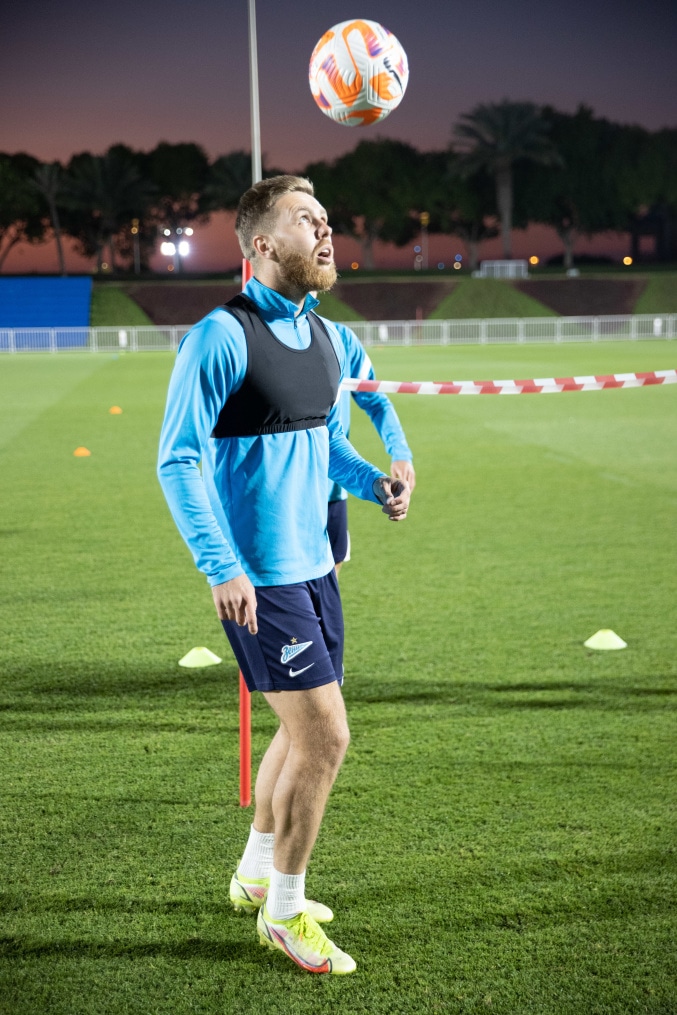 «Газпром»-тренировочные сборы в Катаре: 27 января, вечерняя тренировка