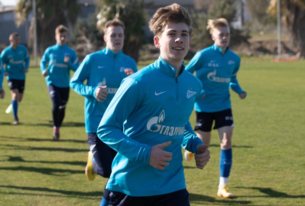 Учебно-тренировочные сборы команды «Зенит» U-19 в Турции, тренировка 31 января